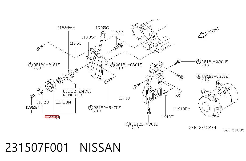 231507F001 Nissan/Infiniti