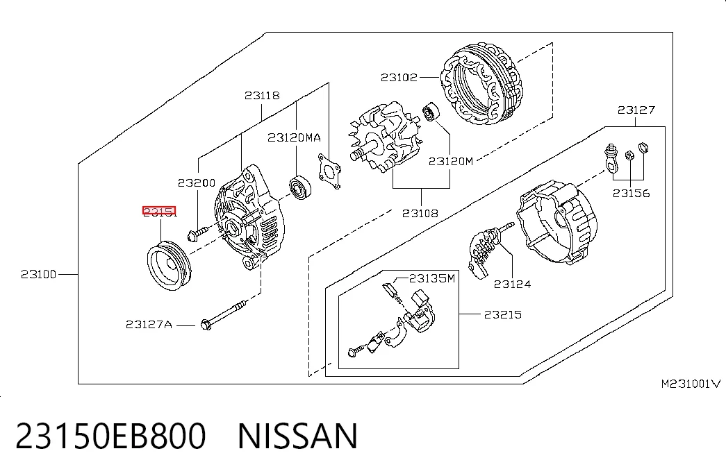 Rueda libre alternador  Nissan Navara  (2004-2015)