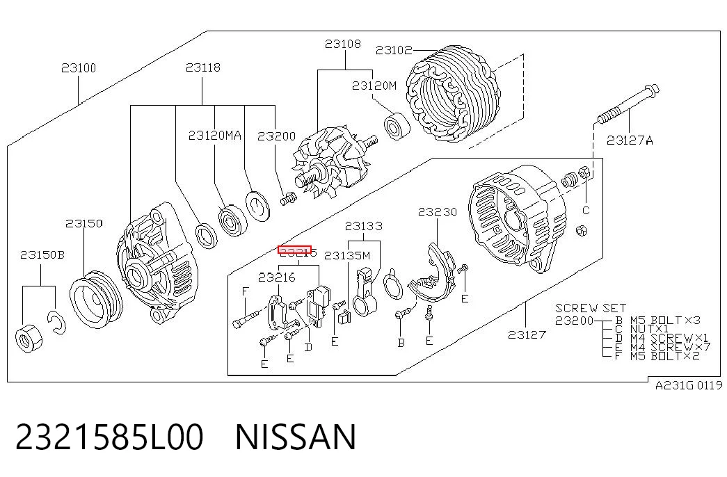 Comprar Regulador de voltaje del alternador Nissan Vanette  C23 a bajo precio
