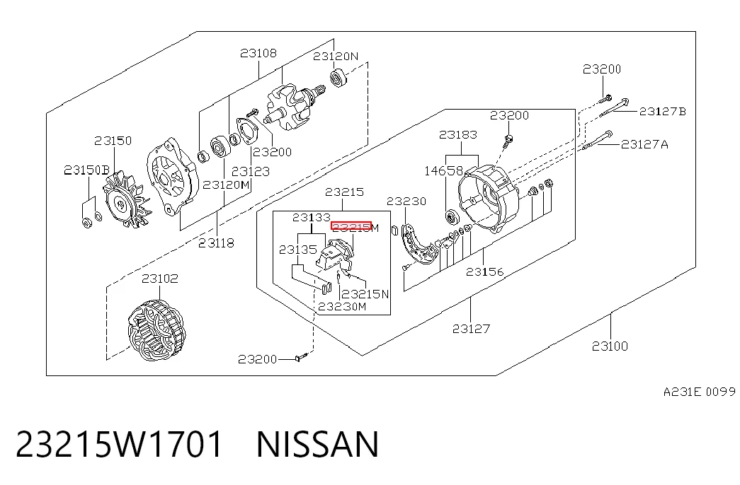 Regulador alternador para Nissan Pathfinder  R50