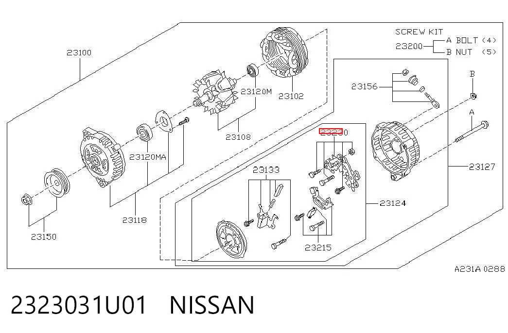 Puente de diodos, alternador para Nissan Murano  Z50