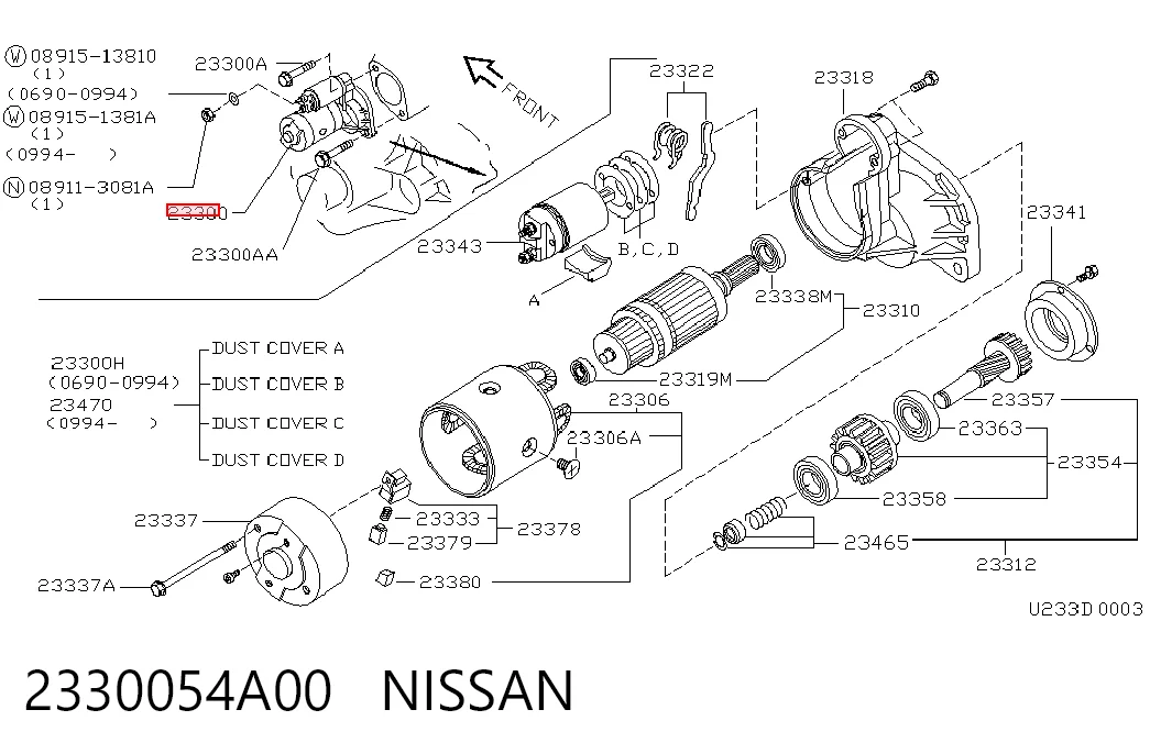 Burro de arranque  Nissan Sunny I sedán (B11) (1981 - 1985) precio, desde 69,70 EUR