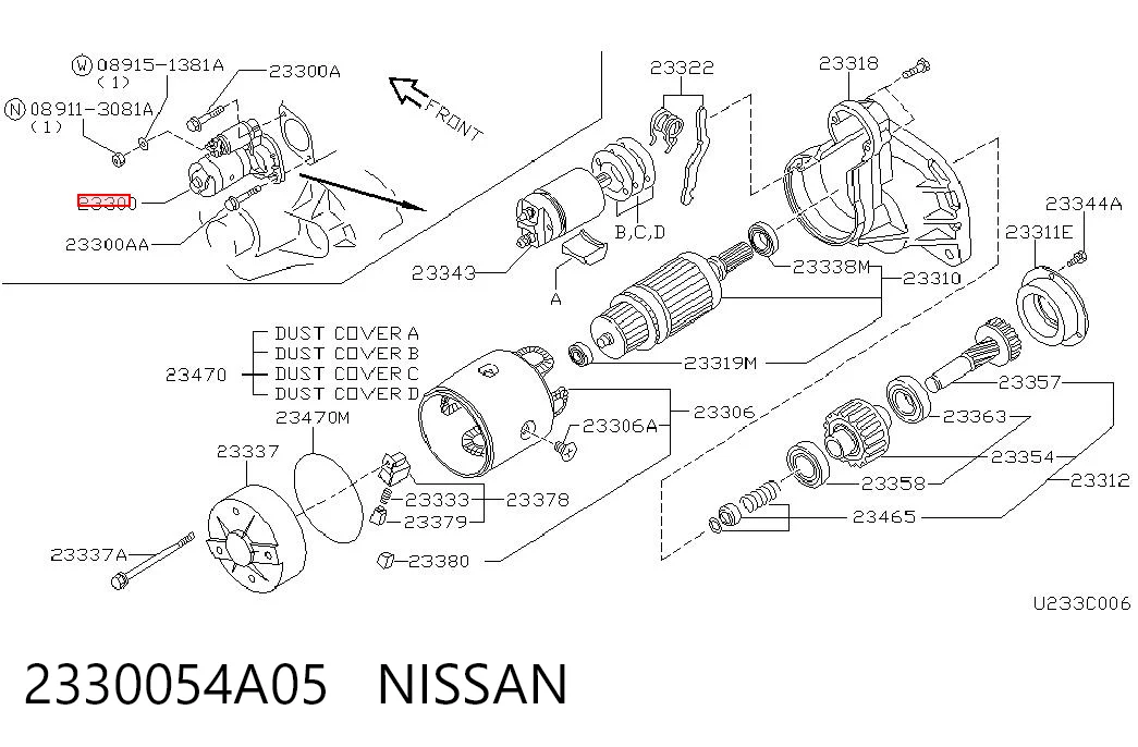 2330054A05 Nissan/Infiniti