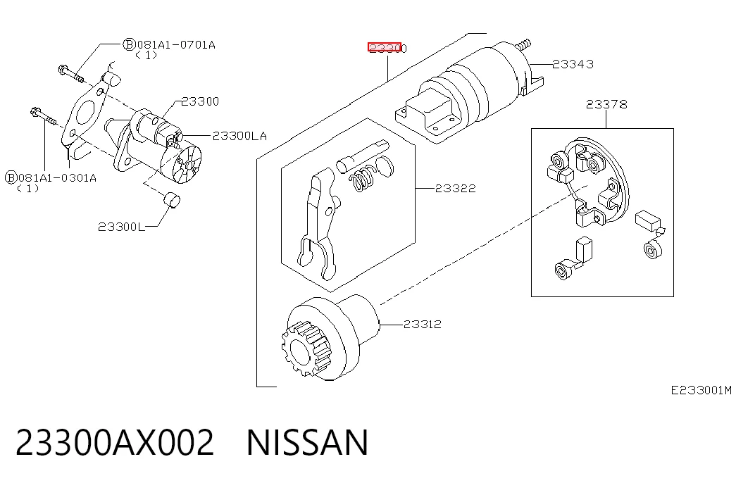 23300AX002 Nissan/Infiniti