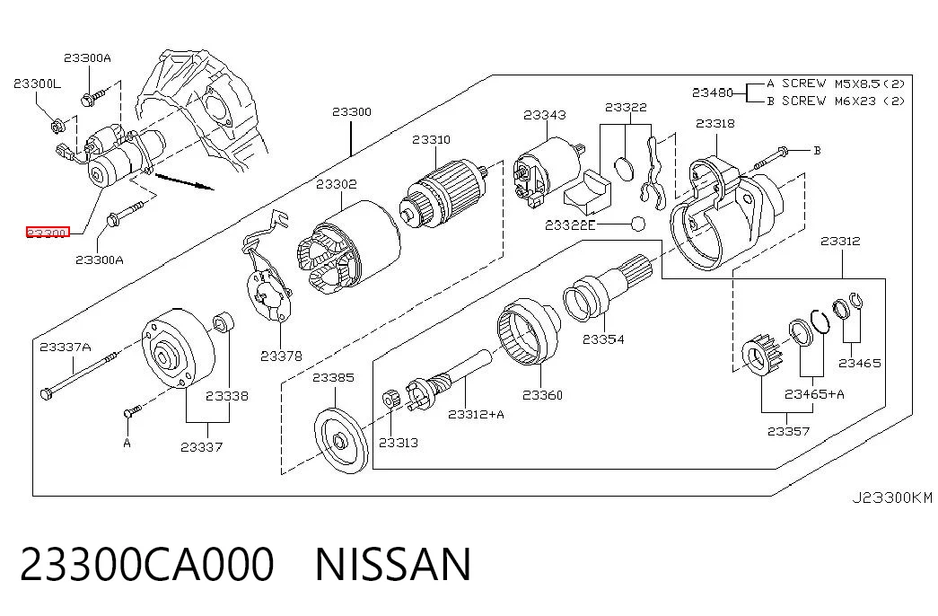 23300CA000 Nissan/Infiniti Arranque motores