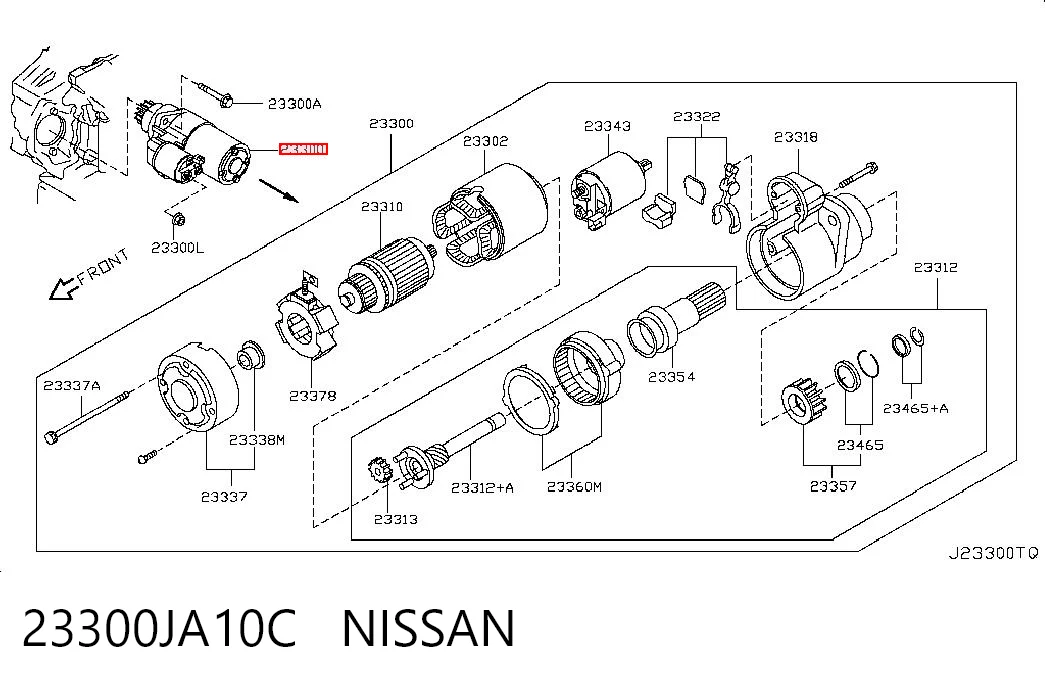 23300JA10C Nissan/Infiniti Arranque motores