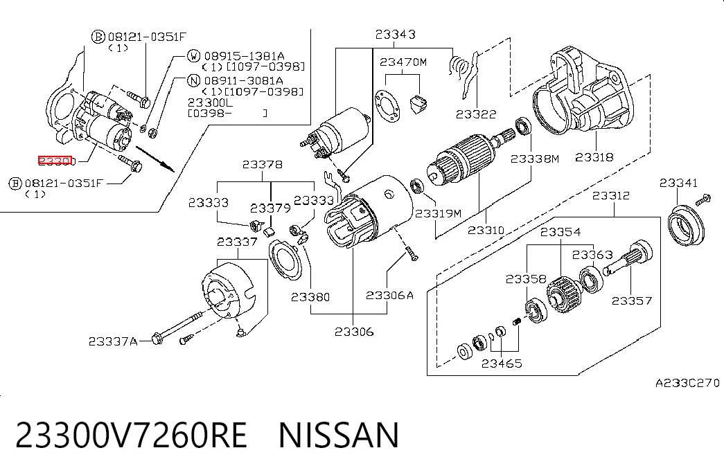 Arrancador para Nissan Patrol  (K260)