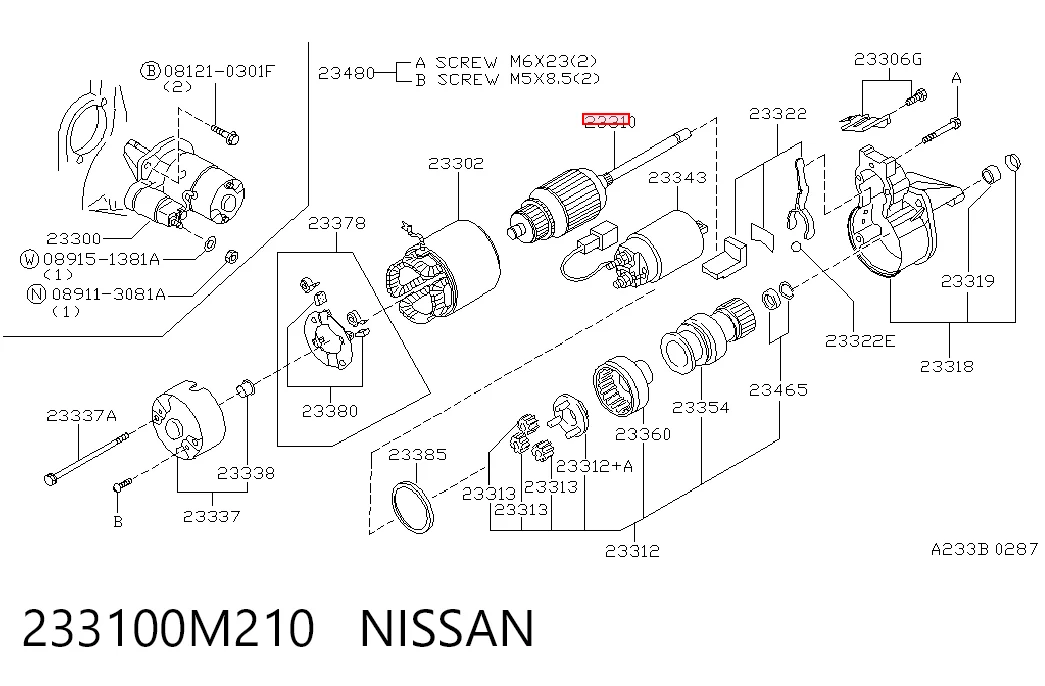 233100M210 Nissan/Infiniti
