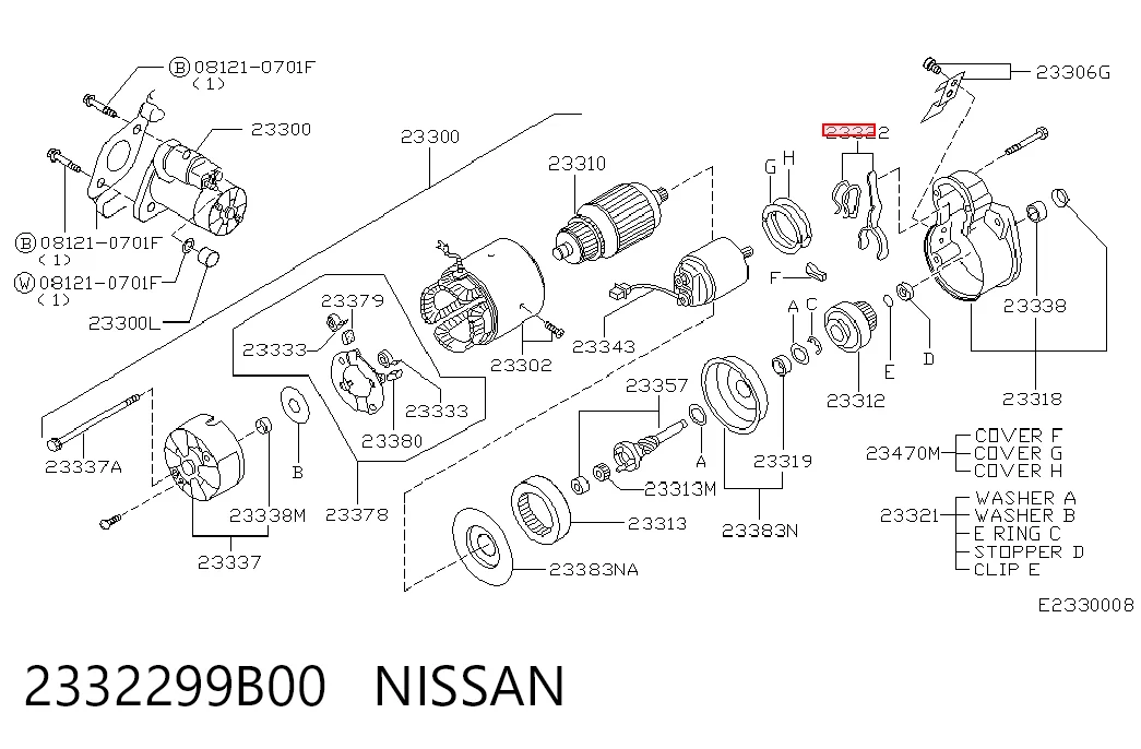 2332299B00 Nissan/Infiniti