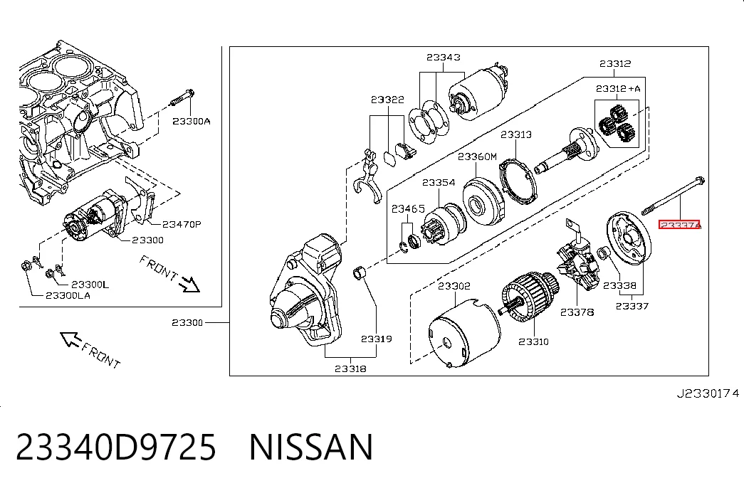23340D9725 Nissan/Infiniti
