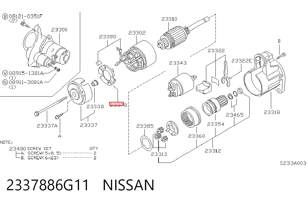 2337886G11 Nissan/Infiniti