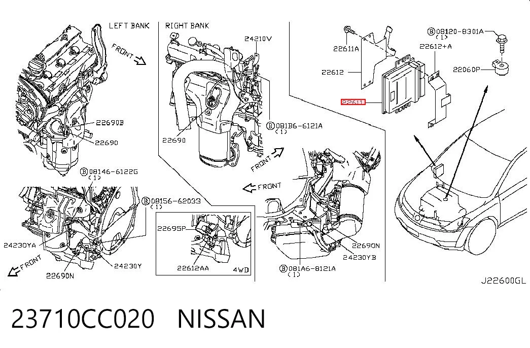 Comprar Unidad de control del motor (ECU) Nissan Murano  Z50 a bajo precio