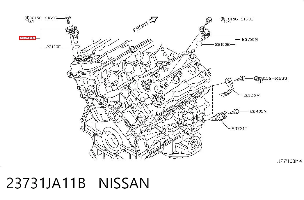 23731JA11B Nissan/Infiniti Sensor posición arbol de levas