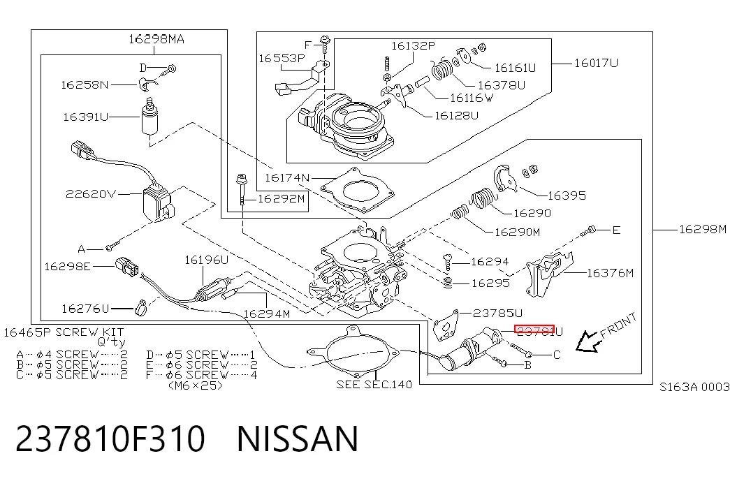 Regulador de ralentí para Nissan Terrano II R20