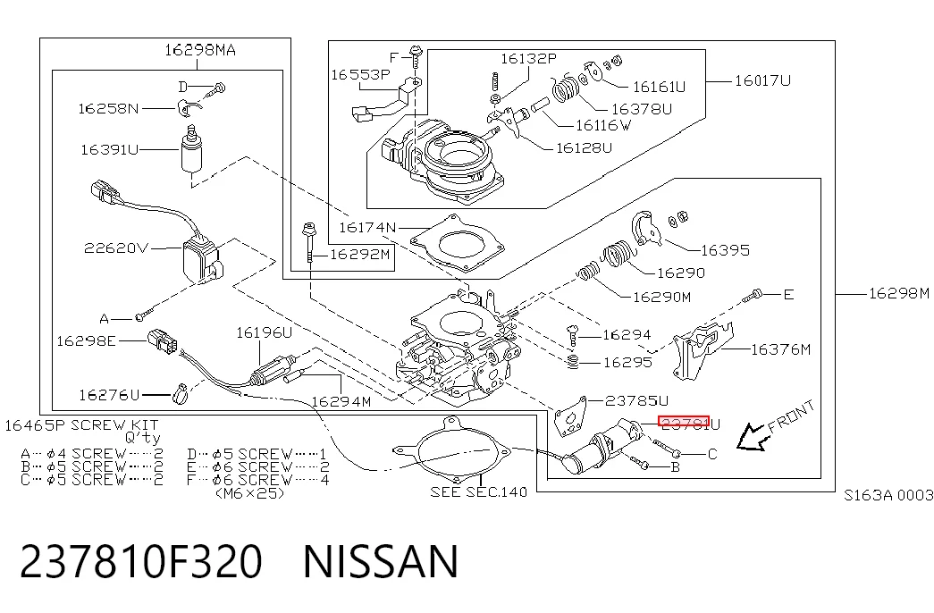 Válvula de mando de ralentí Nissan Terrano II SUV (R20) (1993 - 2006) precio, desde 250,02 EUR