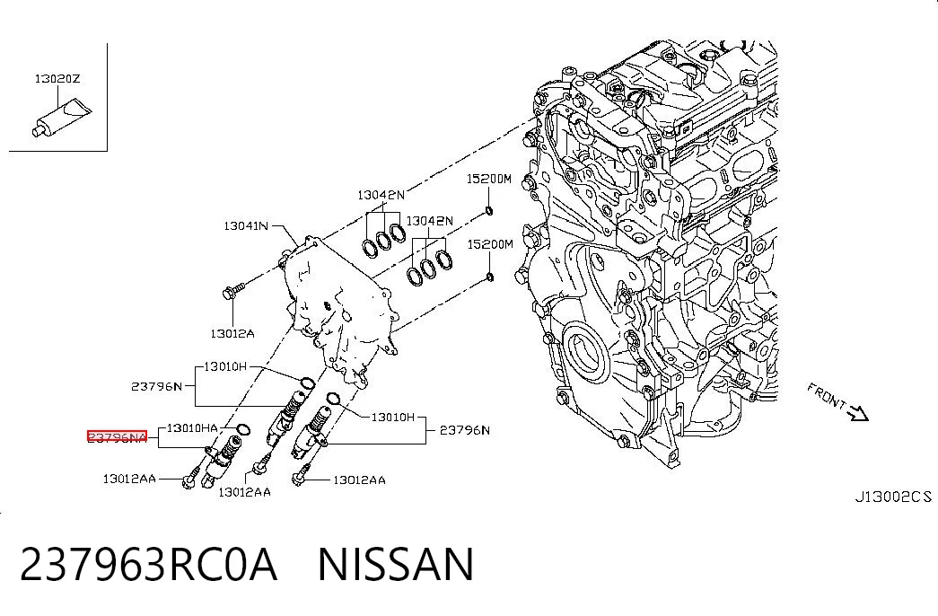 237963RC0A Nissan/Infiniti Válvula control, ajuste de levas