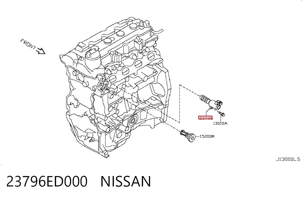 23796ED000 Nissan/Infiniti Válvula control, ajuste de levas