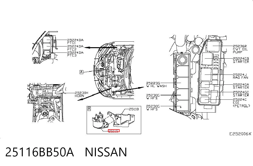 25116BB50A Nissan/Infiniti
