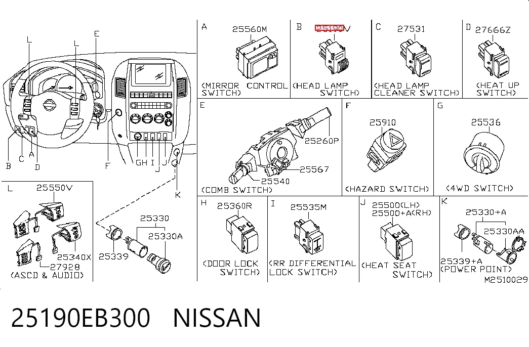 25190EB300 Nissan/Infiniti