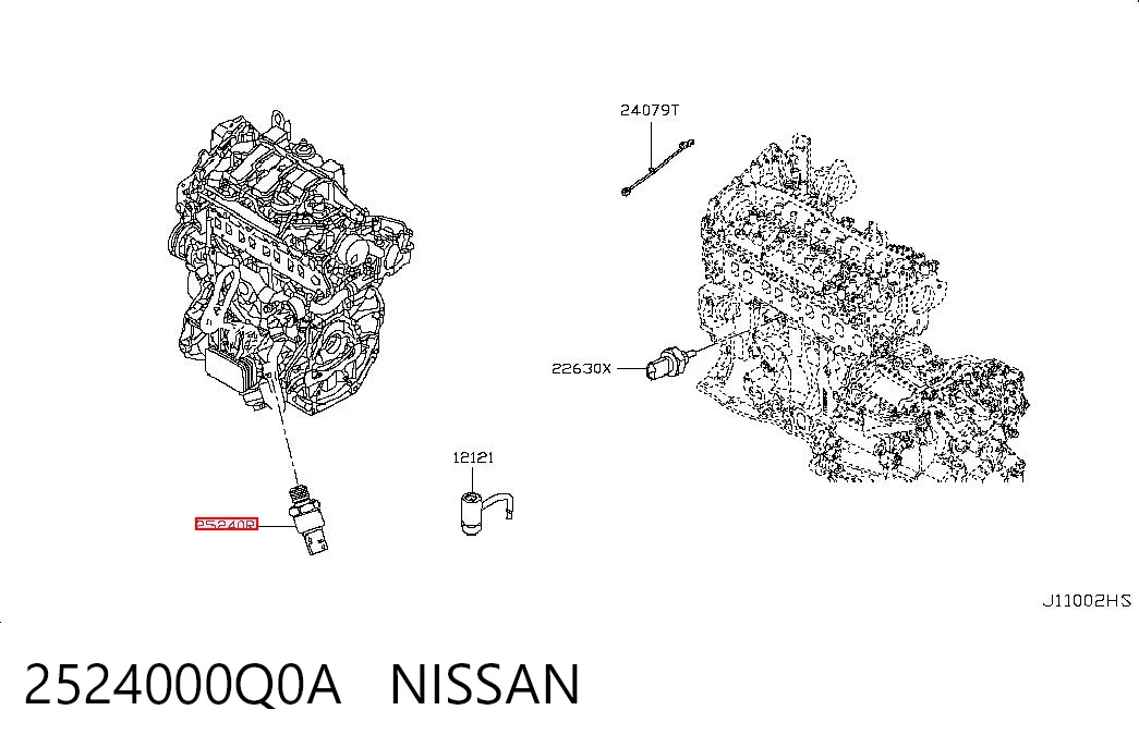 Sensor de presión de aceite para Nissan Navara D40