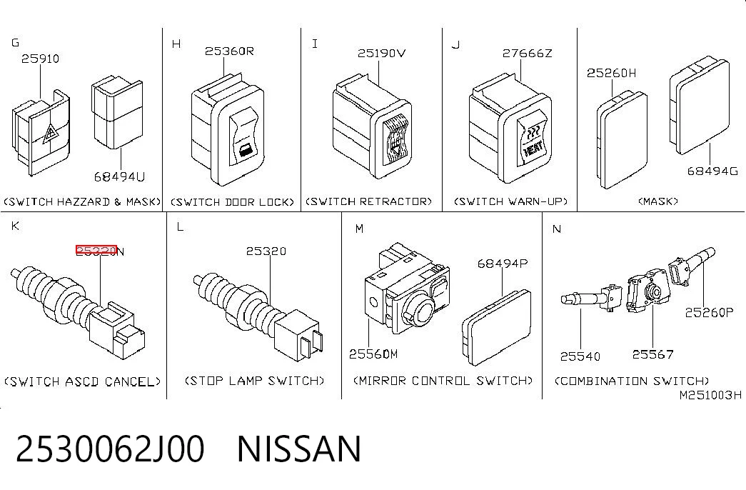 2530062J00 Nissan/Infiniti