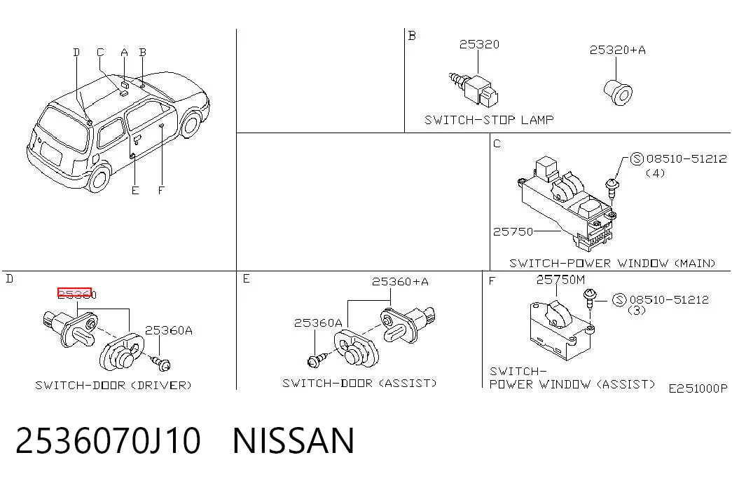2536070J10 Nissan/Infiniti
