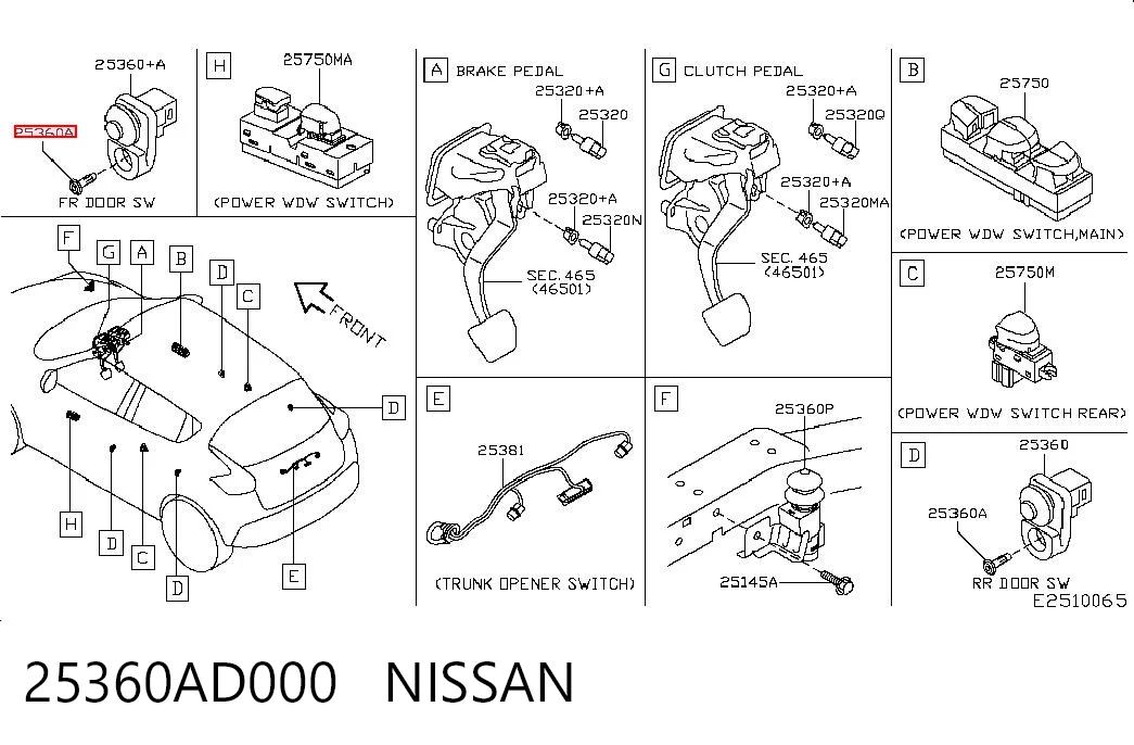 25360AD000 Nissan/Infiniti