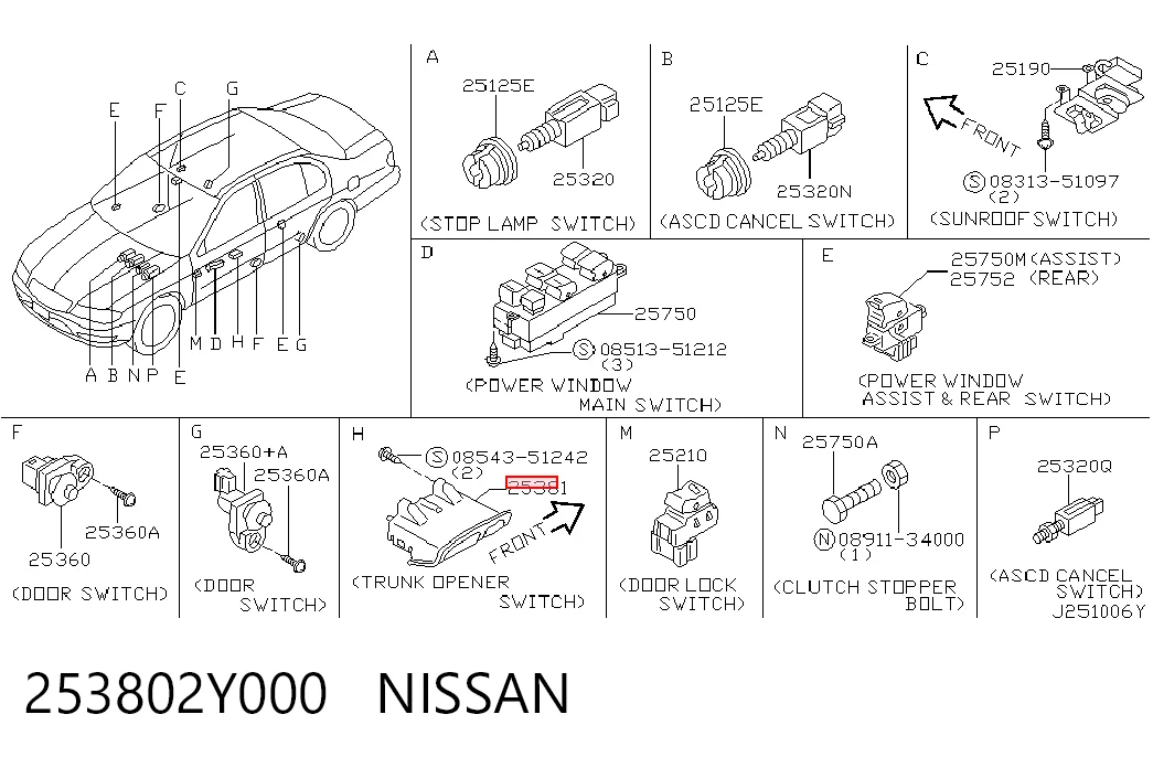 253802Y000 Nissan/Infiniti