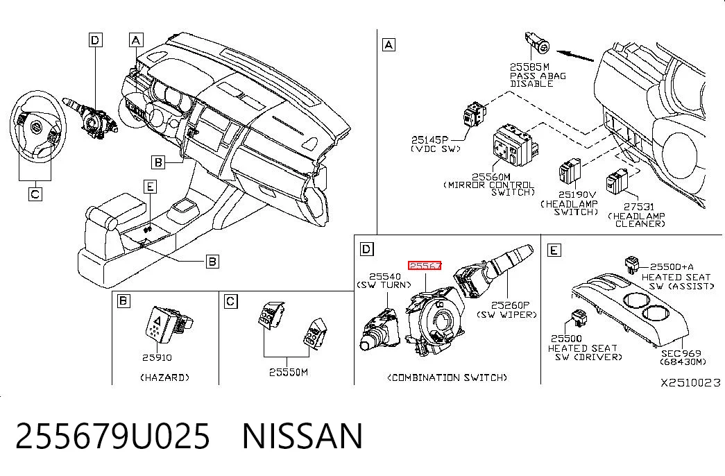 255679U025 Nissan/Infiniti
