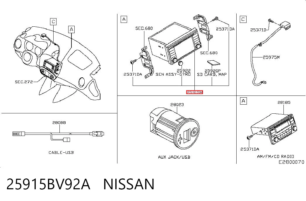 25915BV92A Nissan/Infiniti
