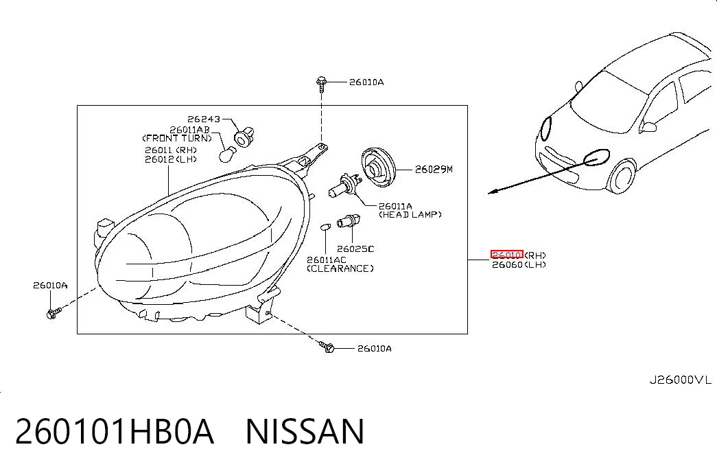 Faro delantero derecho Opel Omega A