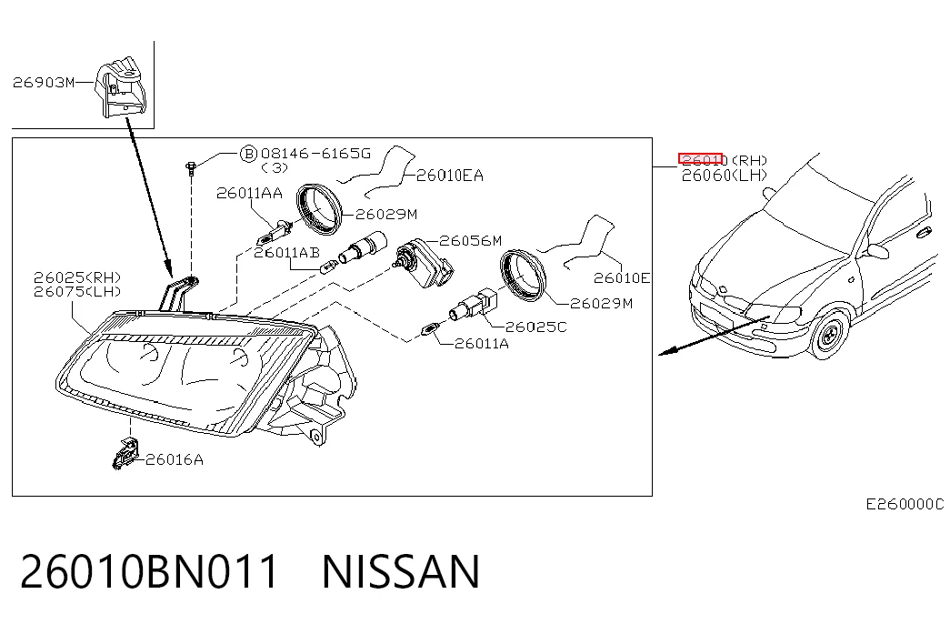Comprar Faro derecho Nissan Almera II N16