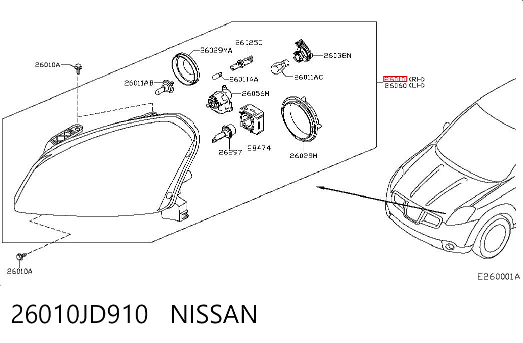 26010JD910 Nissan/Infiniti