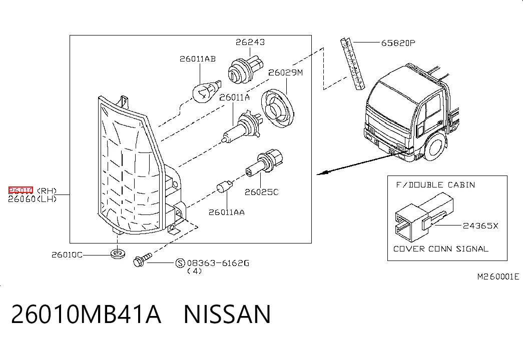Faro delantero derecho Nissan Cabstar NT400
