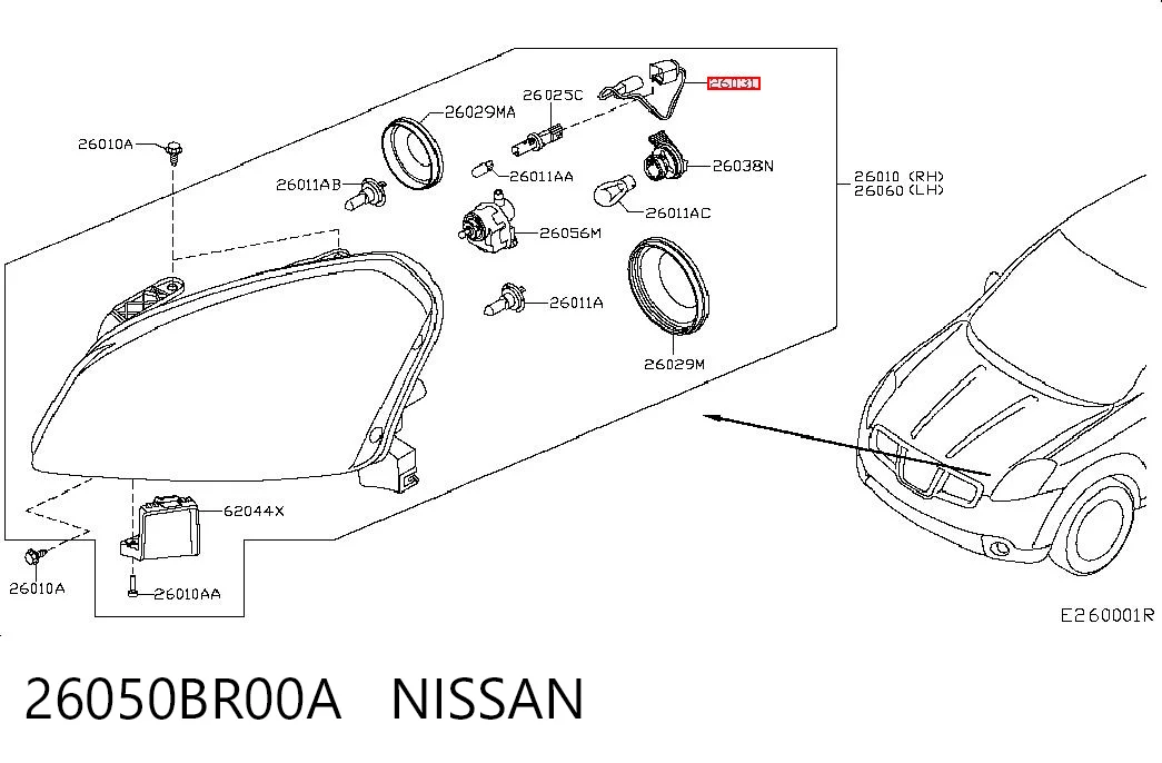26050BR00A Nissan/Infiniti