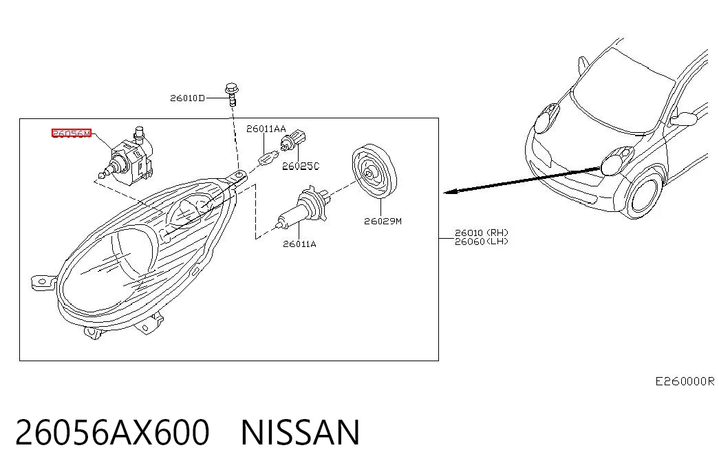 26056AX600 Nissan/Infiniti