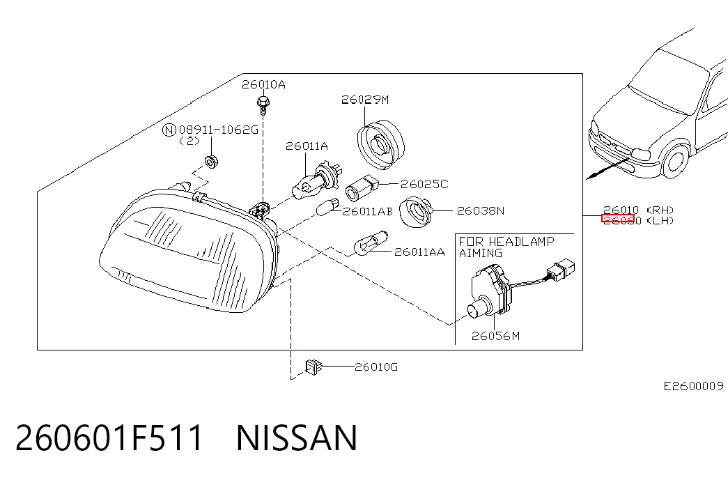 Faros para Nissan Micra  K11