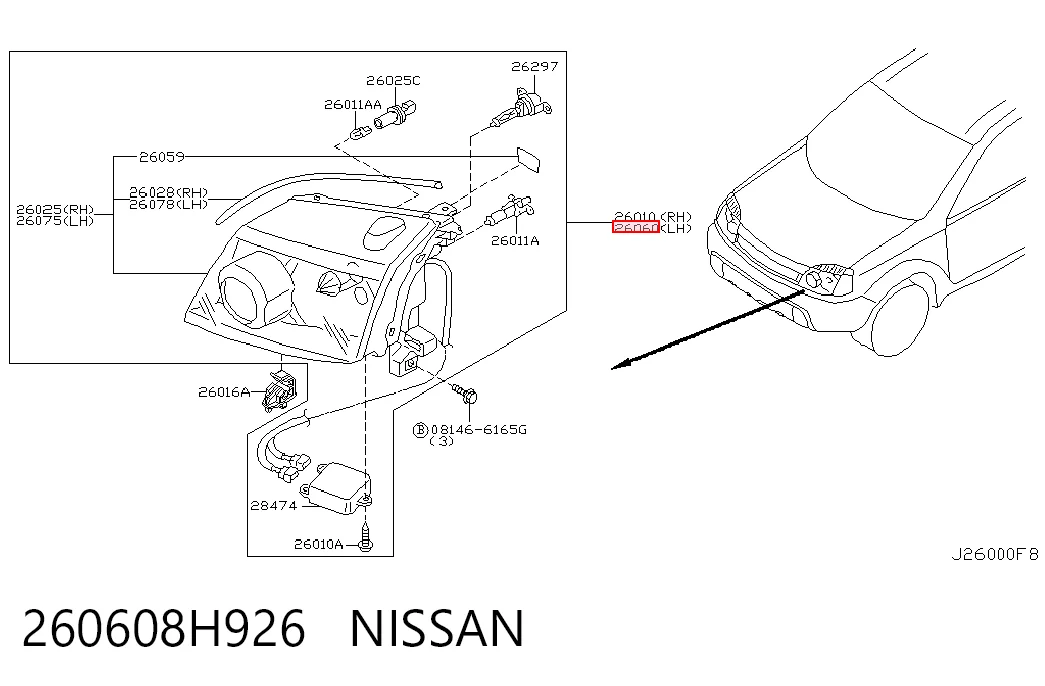 Faro Nissan X-Trail SUV (T30) (2001 - 2007) precio, desde 78,41 EUR