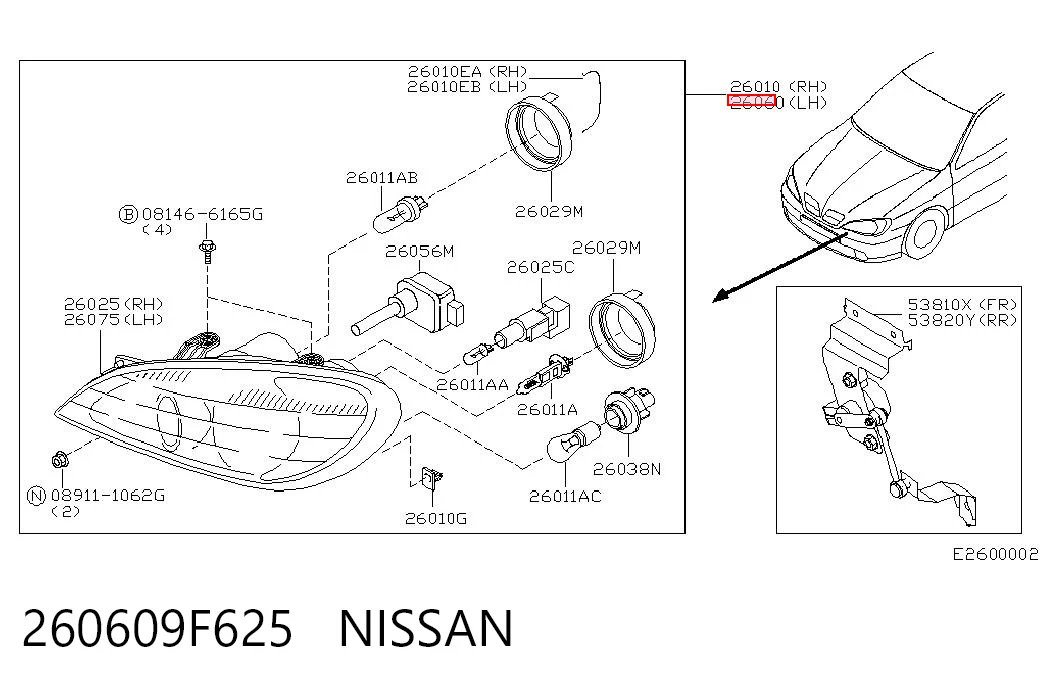  Faro izquierdo Nissan Primera 