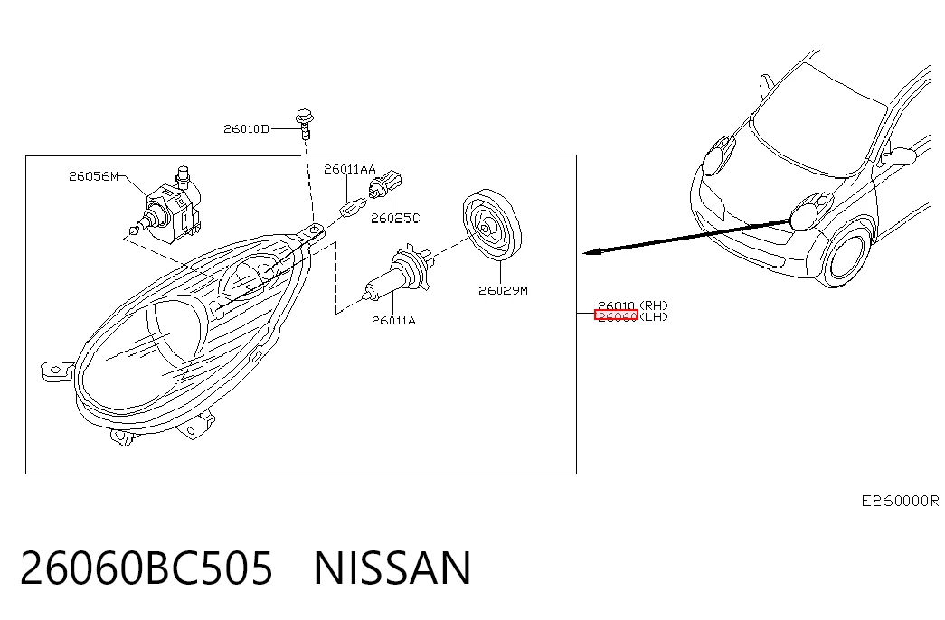 26060BC505 Nissan/Infiniti