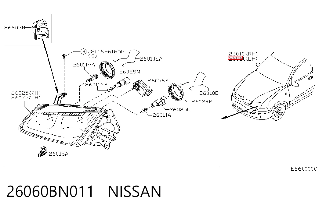 Faro Nissan Almera II hatchback (N16) (2000 - 2006) precio, desde 52,27 EUR