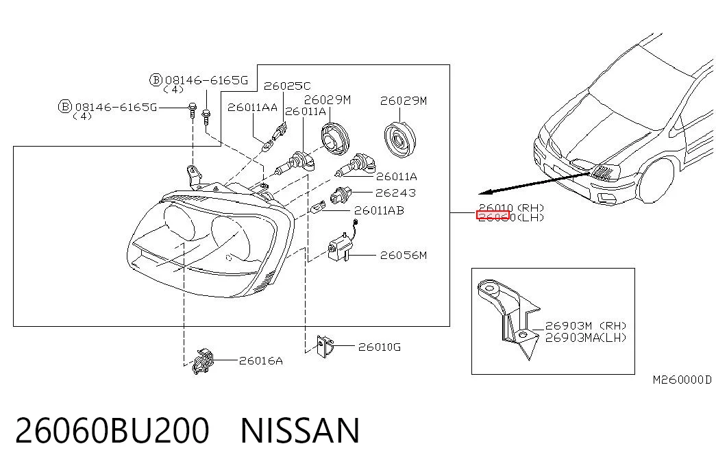 Comprar Faro izquierdo Nissan Almera  V10 a bajo precio