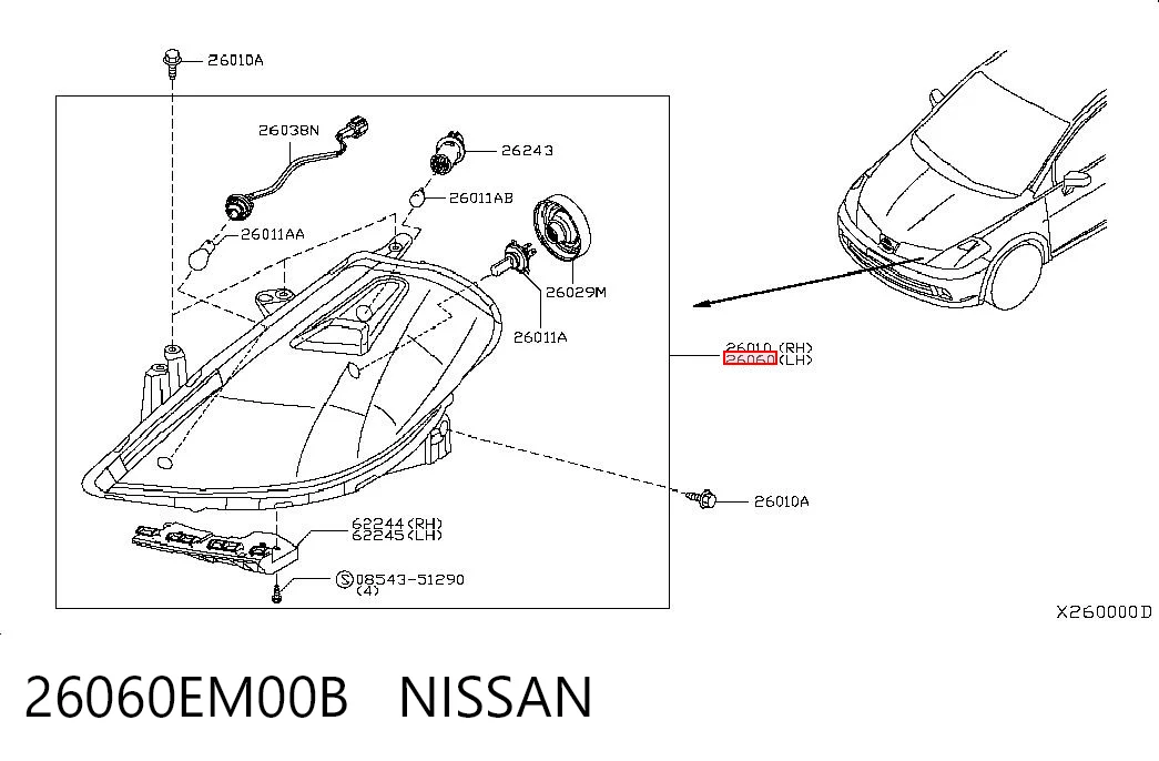 26060EM00B Nissan/Infiniti