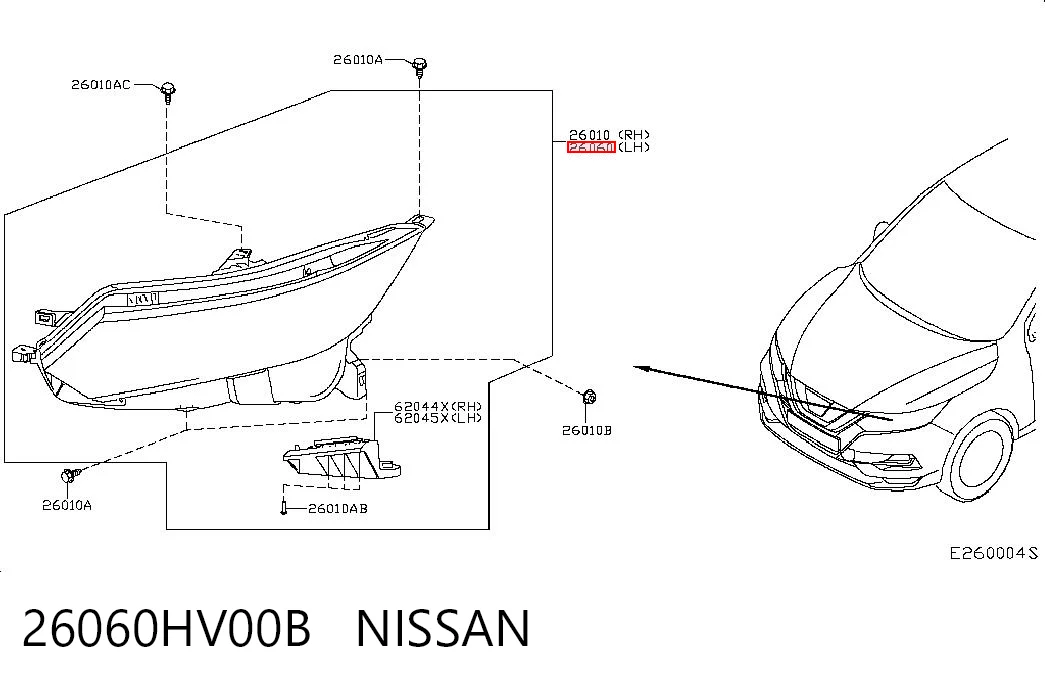 26060HV00B Nissan/Infiniti