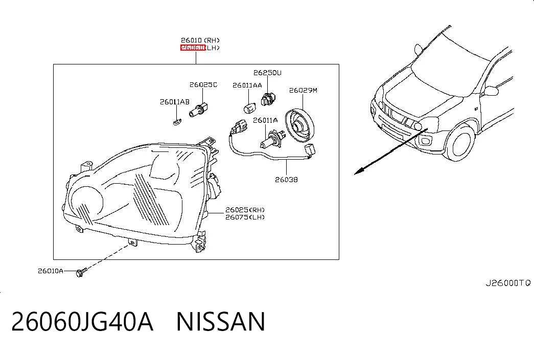 Comprar Faro izquierdo Nissan X-Trail  T31 a bajo precio