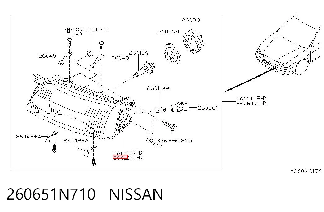  Faro izquierdo Nissan Almera 1