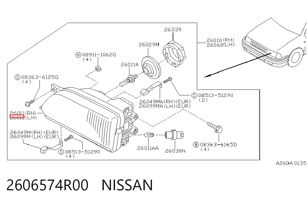 Comprar Faro izquierdo Nissan Sunny III Y10 a bajo precio