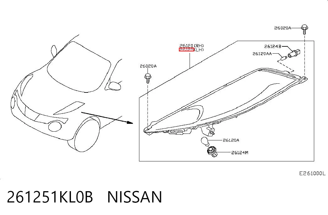 261251KL0B Nissan/Infiniti