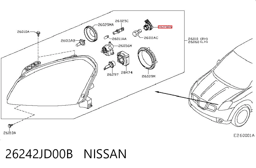 26242JD00B Nissan/Infiniti