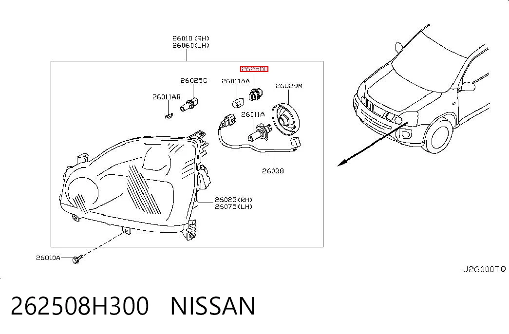 262508H300 Nissan/Infiniti